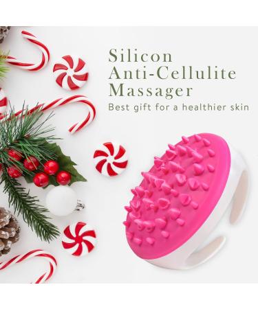 Avalon Anti Cellulite Massager & Exfoliating Body Brush - Pink | Cellulite Remover for Fat Deposits | Shower Scrubber for Massage with Cream or Oil - Buy Online on GoSupps.com