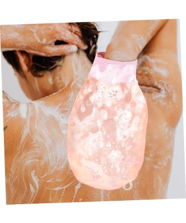 Buy Mud Bath Towel & Exfoliating Gloves Premium Bathing Mittens for Body Scrubbing | Silk Pink Lotus Color - Buy Online on GoSupps.com