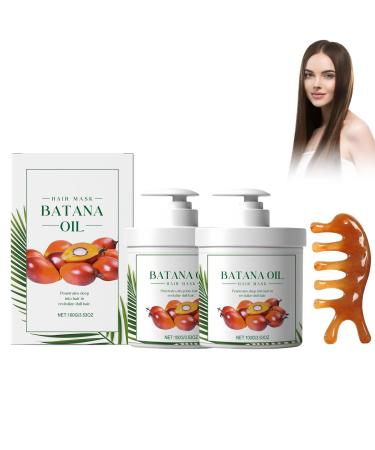 Lot de 2 masques capillaires l'huile de batana soin intensif pour cheveux ab m s et secs r duit les pointes fourchues et hydrate durablement masque capillaire l'huile de Batana pour cheveux