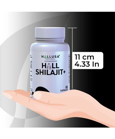 Hallusa HallShilajit - Himalayan Shilajit 1000mg Shilajit for Men & Women Extract Fulvic Acid Energy Support - 60 Capsules - Buy Online on GoSupps.com