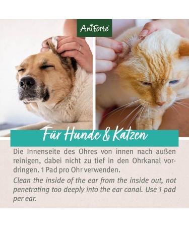 Aniforte Ear Cleaning Pads for Dogs & Cats | 100 Soft & Mild Towels for Gentle Ear Hygiene - Buy Online on GoSupps.com