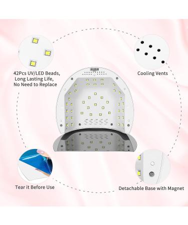 BOLASEN 80W UV Nail Lamp for Fast Gel Polish Curing | Salon Quality LED Nail Dryer with 42 Beads and 4 Timers | Auto Sensor | Gift for Women - Buy Online on GoSupps.com
