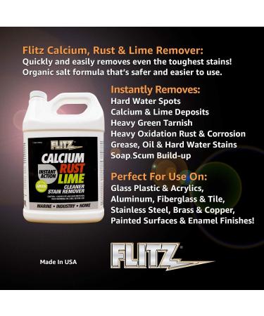Flitz CR 01610 Instant Calcium Lime Rust Remover 1 Gallon - Refill Bottle - Buy Online on GoSupps.com
