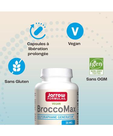 Jarrow Formulas BroccoMax with Broccoli Seed Extract 120 Vegan Vegetarian Gluten Free Non-GMO - Buy Online on GoSupps.com