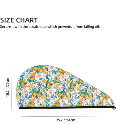 Hair Towel Wrap - Fast Drying Towel Turban with Button | Colorful Fruits | Perfect for Quick Hair Drying - Buy Online on GoSupps.com