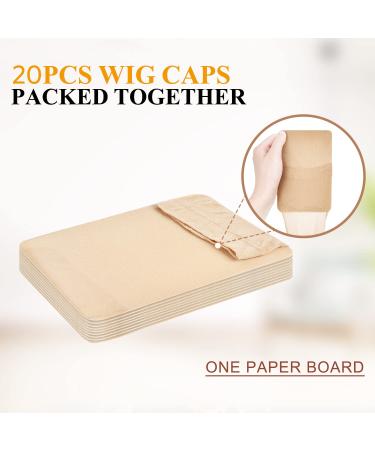 20Pcs MORGLES HD Transparent Wig Caps - Stretchy Nylon Stocking Caps for Women - Buy Online on GoSupps.com