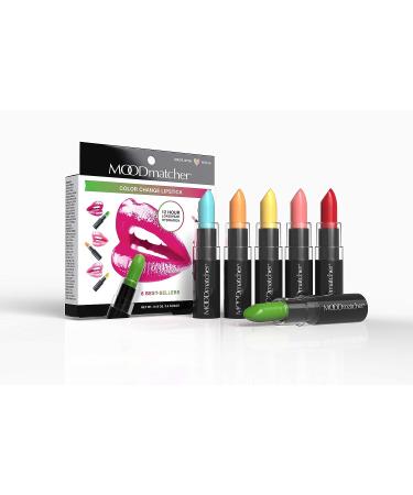 MOODmatcher Lipstick 6PC Collection - Long Wear Color-Change Lipstick with Aloe & Vitamin E - Buy Online on GoSupps.com