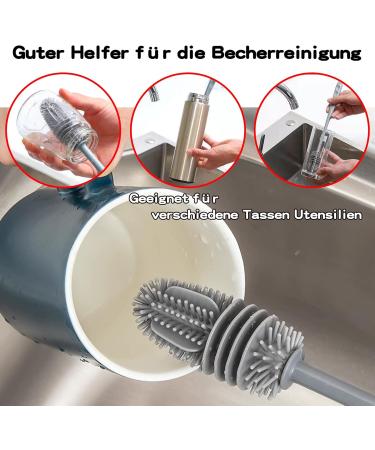 Baby Bottle Brush Long Silicone Bottle Brushes for Cleaning Extra Long Handled Baby Water Bottle Cleaner Brush for Thermos Kettles Water Bottle Brushes for Cleaning for Kitchen Restaurant - Buy Online on GoSupps.com