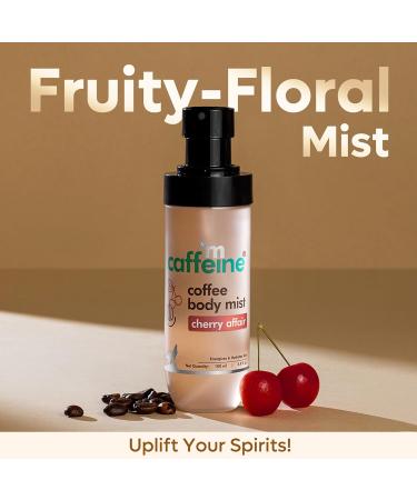 mCaffeine Cherry Body Mist For Women with Long-lasting Fruity-Floral Fragrance | Coffee & Caffeine Kill Body Odour | Hydrating Skin-friendly Perfume For All Skin Types - 100 ml - Buy Online on GoSupps.com