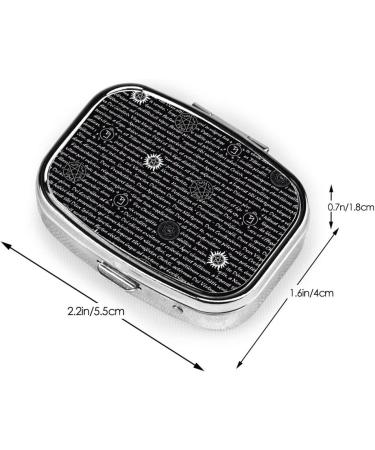 Supernatural Inspiration Stylish Square Pill Box | Portable Lightweight Electroplated Med Box with Two Safety Partitions for Medications - Buy Online on GoSupps.com