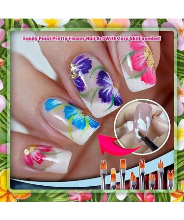 24-Piece Colour Paint Pen Set Pink Petal Pen Nail Brush Short Nail Brush - Buy Online on GoSupps.com