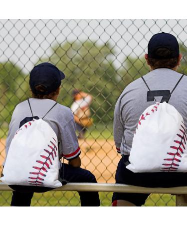 Frienda Drawstring Backpack Baseball Drawstring Bag Baseball Drawstring Party Favor Bags for Your Gym Class and Sports Teams (12 Pieces) - Buy Online on GoSupps.com