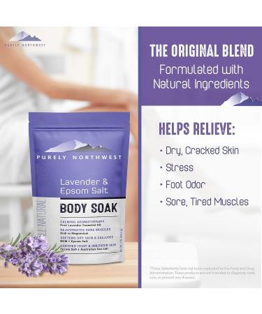 Premium Lavender MSM & Epsom Salt Body Soak for Relaxation and Muscle Recovery - Promotes Good Night Sleep - 1LB - Buy Online on GoSupps.com