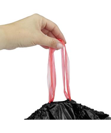 D.Rect 35L Garbage Bags - 50-Pack Heavy-Duty Plastic Kitchen Waste Bags with Cord Strain | Eco-Friendly Recycled Black Trash Bags - Buy Online on GoSupps.com