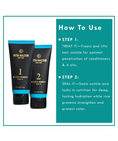 Rita Hazan Two Step Weekly Remedy Cream Kit for Color Treated Hair - Hydrating & Restorative Treatment for Dry, Frizzy Hair - Buy Online on GoSupps.com