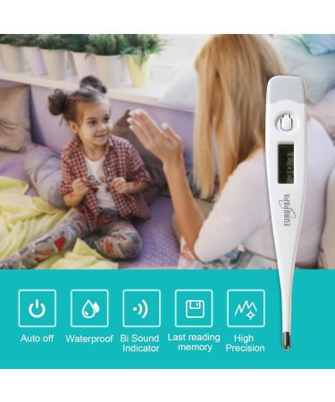 Europapa Digital Fever Thermometer for All Ages - Waterproof with Fever Alarm | Oral Axillary & Rectal Use - Buy Online on GoSupps.com