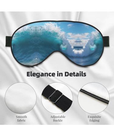Ocean Sea Wave Print Unisex Eye Mask | Soft Comfortable Light-Blocking Sleep Mask - Buy Online on GoSupps.com