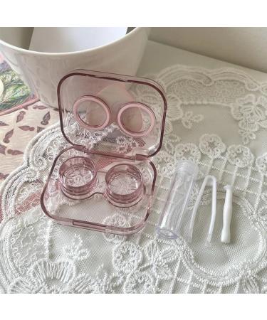 Shop KCHYCV Heart-Shaped Cosmetic Contact Lens Container - Pink Travel Holder Set - Buy Online on GoSupps.com