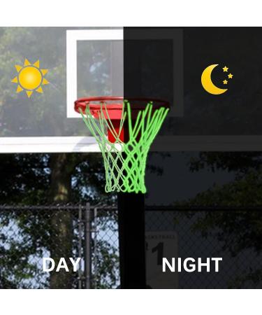 Mr. Warm Basketball Net Outdoor 2023 Upgrade Glow in The Dark | All Weather Anti Whip Nightlight Luminous | 12 Loop Fluorescent Green Replacement - Buy Online on GoSupps.com
