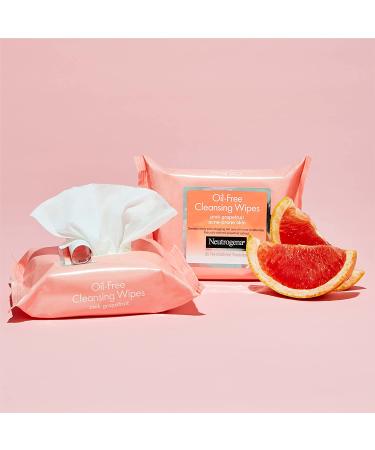 Neutrogena Oil-Free Pink Grapefruit Makeup Wipes for Acne Prone Skin - Twin Pack - Buy Online on GoSupps.com