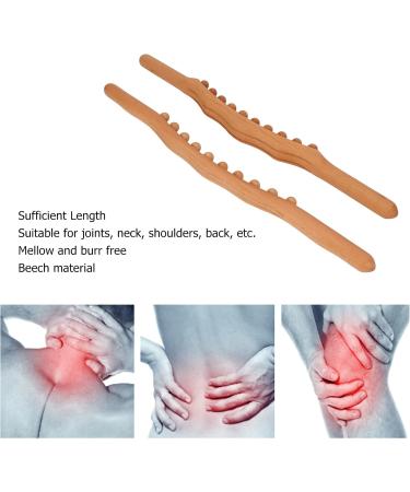 2-Piece Wooden Professional Massage Tool Set - Anti-Cellulite Device for Neck & Shoulder - 59 cm Muscle Massager - Buy Online on GoSupps.com