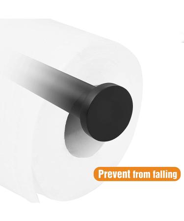 Matte Black Toilet Paper Holder - Stainless Steel Adhesive Roll Holder for Bathroom - Buy Online on GoSupps.com