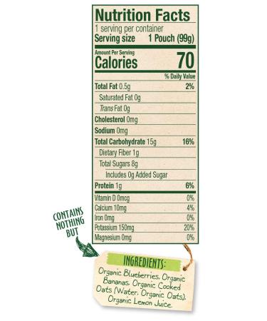 Sprout Organic Baby Food - Blueberry Banana Oatmeal (6+ Months) 3.5 oz - Buy Online on GoSupps.com