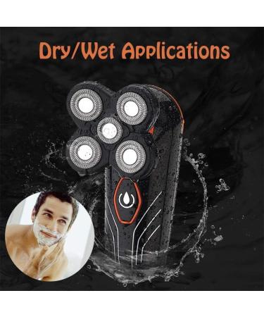 GeRRiT 5-in-1 Electric Head Shaver for Bald Men - Cordless Rechargeable Waterproof Grooming Kit with Beard Trimmer & Nose Hair Clipper - Buy Online on GoSupps.com
