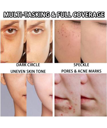 Hydrating BB Cream Waterproof Flawless Concealer Full Coverage BB Cream for All Skin Types Long Lasting Moisturizing Full Coverage Liquid Foundation for Men & Women(Ivory) - Buy Online on GoSupps.com