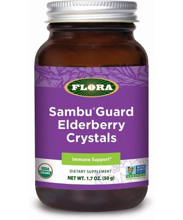 Flora Sambu Guard Elderberry Crystals 1.7 oz - Immune Support & Antioxidants - Buy Online on GoSupps.com
