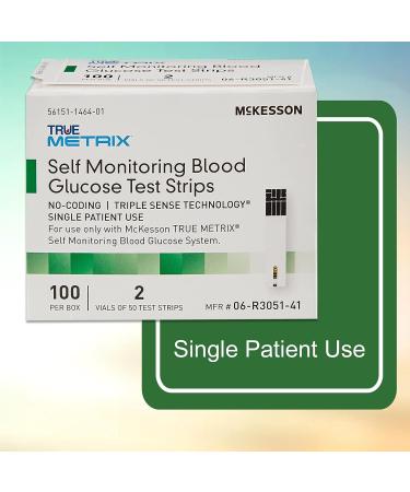 Mckesson True Metrix Self Monitoring Blood Glucose Test Strips - Box of 100 - Buy Online on GoSupps.com