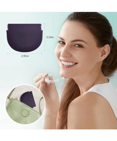 2023 Upgraded Retainer Case | Denture & Aligner Cleaner | Food Grade Silicone | Vent Holes | Portable Orthodontic Mouth Guard Case (Green) - Buy Online on GoSupps.com