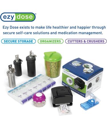 EZY DOSE Weekly Pill Case - 7-Day Medicine Planner & Vitamin Organizer BPA Free Large Pop-Out Compartments 4x Daily Use Convenient & Easy - Buy Online on GoSupps.com