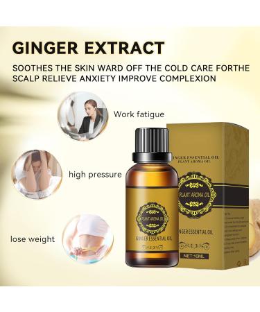 YANINEE 2PCS 30ml Lymphatic Drainage Ginger Oil Massage Oil | Natural Herbal Remedy for Detox & Relaxation - Buy Online on GoSupps.com