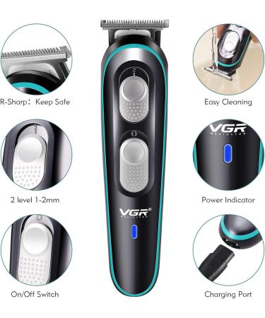 VGR Hair Clippers for Men Professional Hair Cutting Kit Electric Rechargeable Beard Trimmer Cordless Low Noise Beard Shaver for Mens Baby Kids Adult Daily Travel Use with Guide Combs Brush USB Cord - Buy Online on GoSupps.com