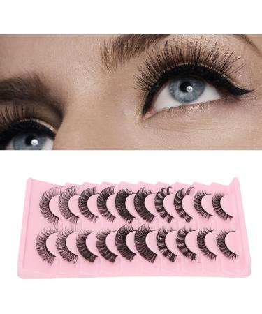 False Eyelashes 10 Pairs Reusable Fake Eyelashes Set DD Curl Thickness Multilayer False Lashes for Lady Girl Comfortable and Lightweight Fake Eyelashes - Buy Online on GoSupps.com