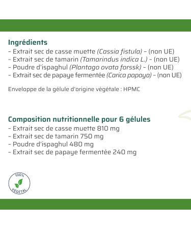 Transit 120 G lules - Compl ment Alimentaire 100% Naturel Base de V g taux - Casse Muette Enzymes de Papaye Ferment e et Ispaghul - Facilite le Transit - Buy Online on GoSupps.com