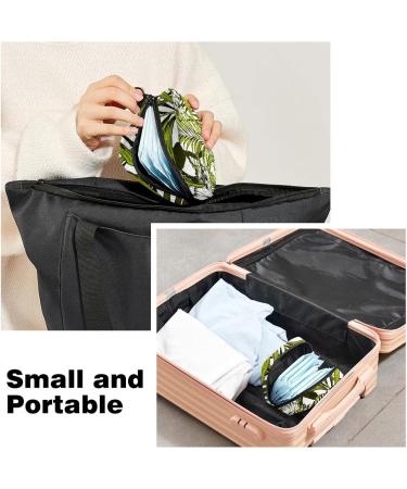  Portable Tropical Flowers Sanitary Napkin Storage Bag | Plumeria & Hibiscus Pattern Menstrual Cup Pocket for Teens & Women  - Buy Online on GoSupps.com