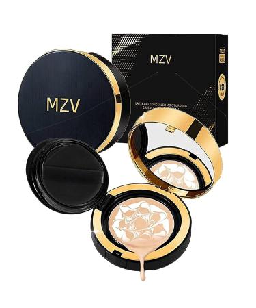 MZV Air Cushion BB Cream - Tricolor Latte Concealer Cushion and Triple Cover Foundation for Women  Long-lasting Moisturizing Formula for Flawless Coverage-(21 BB Cream and 1pcs replacement cartridge)