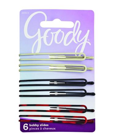 Goody Bobby Pin Slides Long Assorted Colors 6-count (Pack of 2) - Buy Online on GoSupps.com