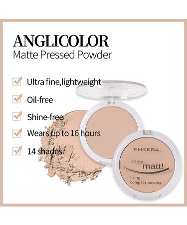 PHOERA Concealer Compact Powder 204 Buff Beige - Long-Lasting Matte Pressed Powder for Blemish Control and Oil Whitening - Ideal Foundation Makeup Gift for Women and Girls - Buy Online on GoSupps.com