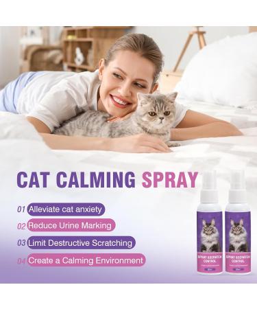 Calming Cat Sedative Spray (2 Pack) - Soothing Relief for Stress & Anxiety | Anti-Stress Solution for Cats - Buy Online on GoSupps.com