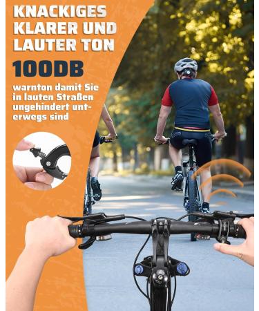 Cyclespeed 100dB Bicycle Bell - Durable Aluminum Alloy MTB Klingel for E-Bikes | 22.2mm Black Racing Accessory - Buy Online on GoSupps.com