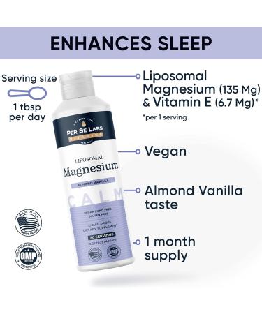 Nutra Well Vitamins 15.22oz Magnesium Calm Liposomal Supplement - Natural Stress Relief - Buy Online on GoSupps.com