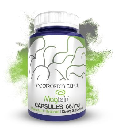 Nootropics Depot Magtein Magnesium L-Threonate Capsules | 540 Count | Mineral Supplement | Natural | Supports Mitochondrial Function | Boosts Energy and Cognitive Function 540 Count (Pack of 1)