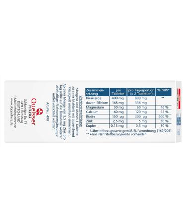 Doppelherz Silica + Biotin + Zinc - 40 Tablets for Healthy Skin & Hair - Buy Internationally - Buy Online on GoSupps.com