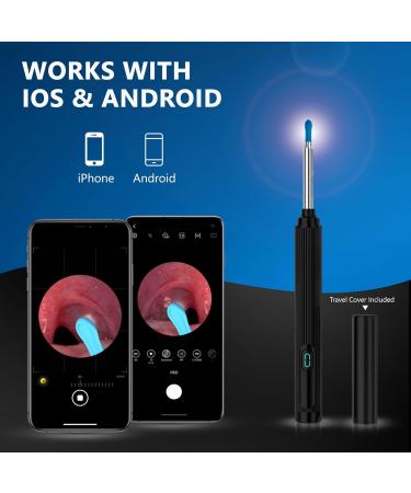 Buy Ear Wax Removal Tool - Wireless Ear Cleaner with Camera & Light for iOS & Android - Effective Earwax Removal Kit (Black - Buy Online on GoSupps.com