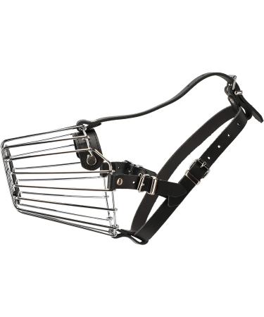 Dingo Metal Muzzle No. 4 - Adjustable Leather Straps for Dog Training | Large Spaniel - Perfect Comfort & Safety for Your Pet - Buy Online on GoSupps.com