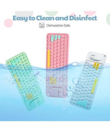Soft Silicone Keyboard Teether | Baby Teething Toys for Infants and Toddlers (Pink) - Buy Online on GoSupps.com