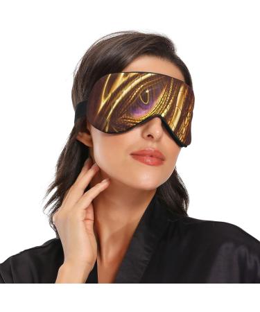 Haskirky Light Blocking Eye Mask Breathable and Adjustable Adult Men and Women Travel on Business Trips Yoga Meditation Light Smooth Comfortable Eye Mask Office Deep Sleep Goodies Golden Dragon Eye - Buy Online on GoSupps.com